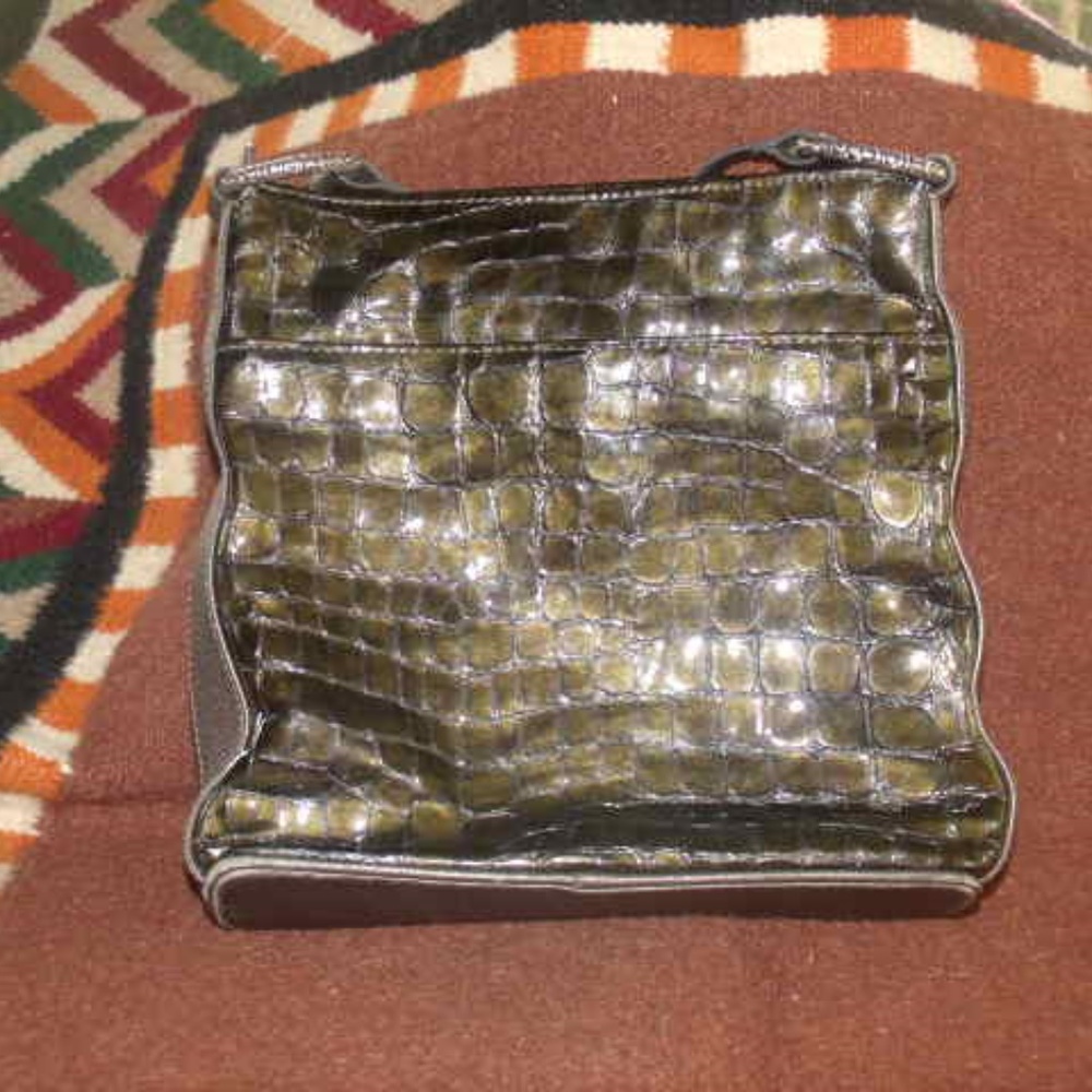 Brighton Bronze Crocodle Handbag